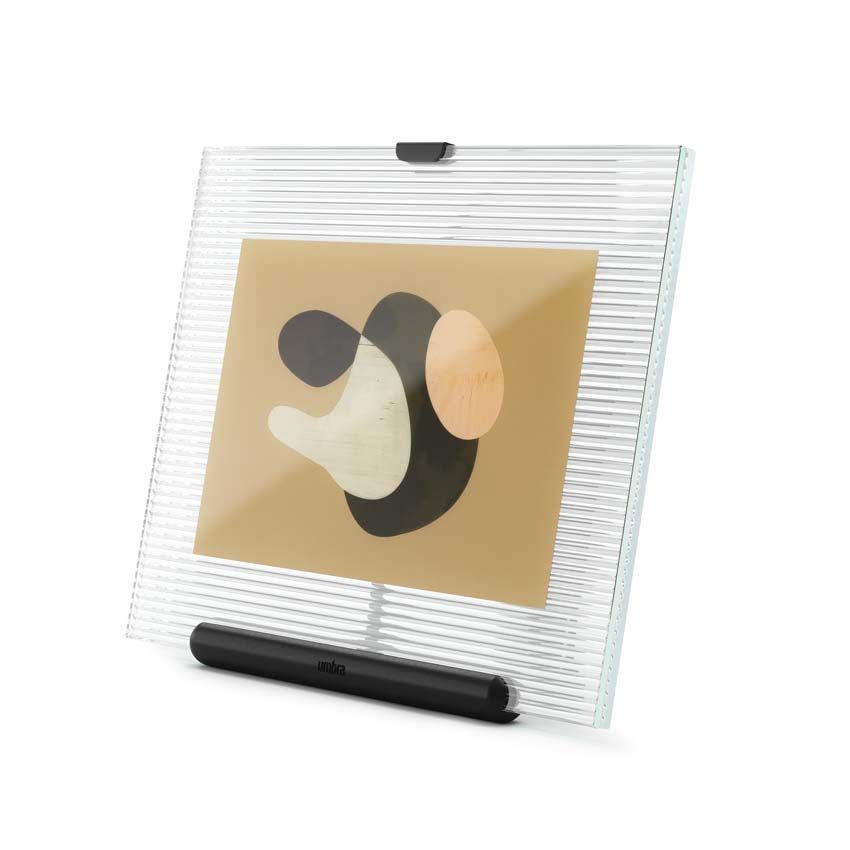 Cadre photo Umbra Flute noir 10x15/13x18cm avec verre strié