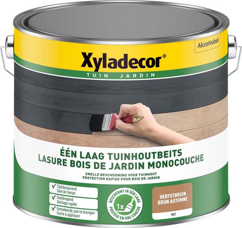 Houtbeits tuinhout Xyladecor één laag acorn 2,5L