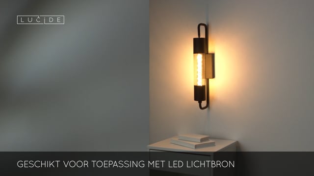 Lucide CALIXT - Applique murale - 1xE27 - Noir