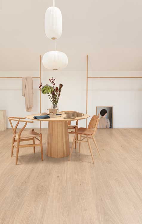 Vinyl vloer Floorify Matterhorn plank 4,5mm lichtbeige 200x24cm Vinyl vloer Floorify Matterhorn plank 4,5mm lichtbeige 200x24cm