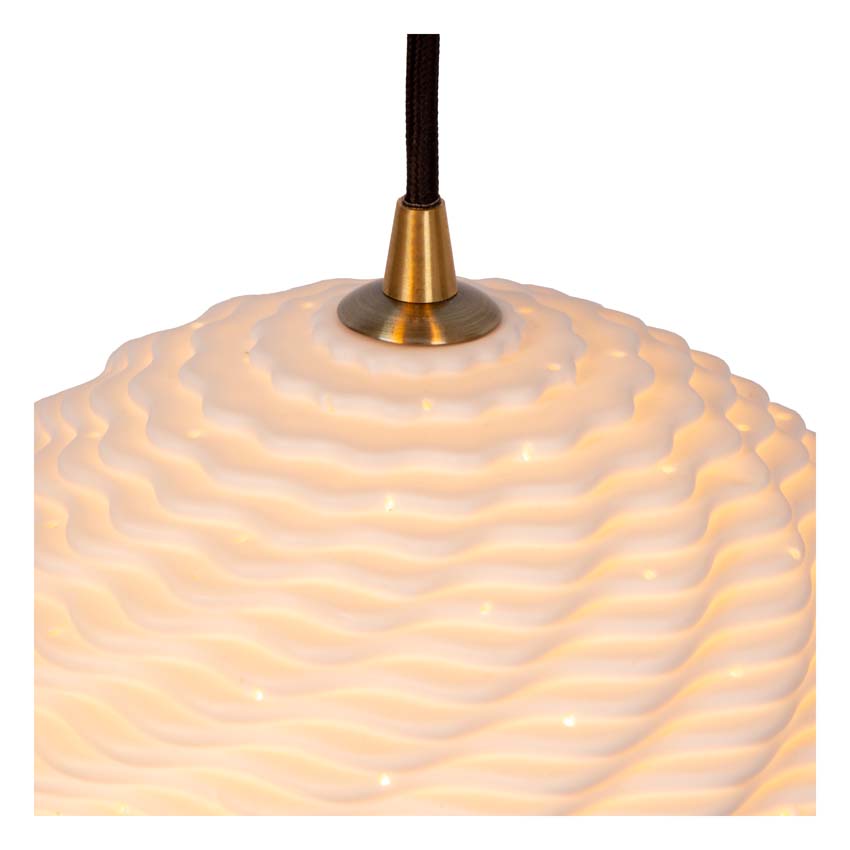 Lucide BINA - Hanglamp - Ø 40 cm - 3xE27 - Wit