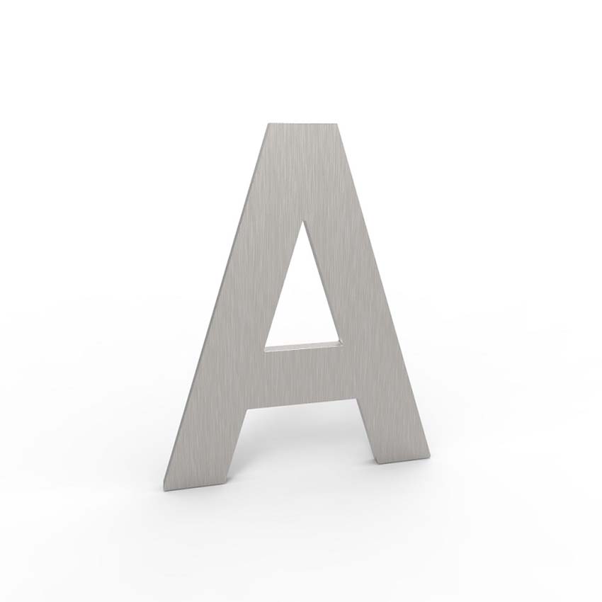 Numéro de maison A eSafe en aluminium inox 10cm / épaisseur 1,5mm