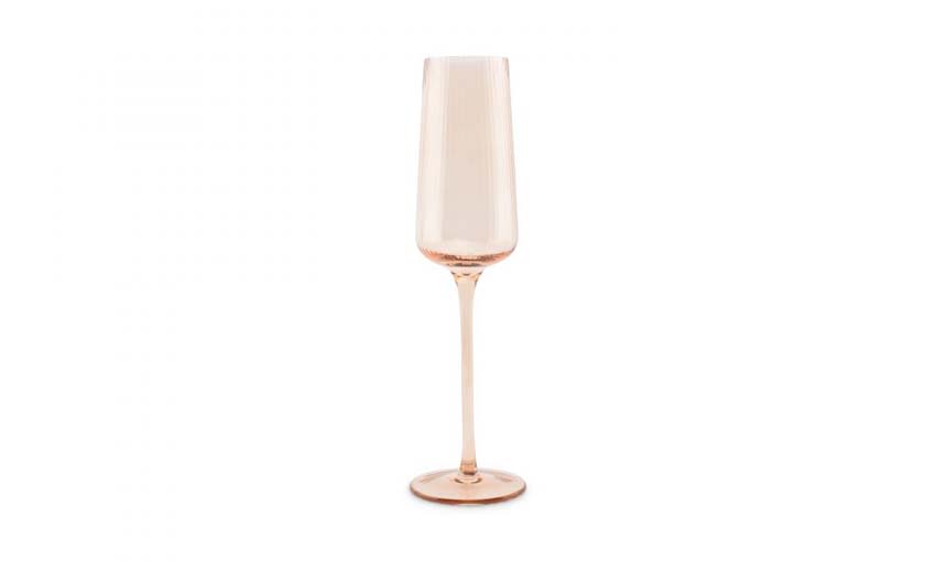Champagneglas Ray amber 24cl set van 4