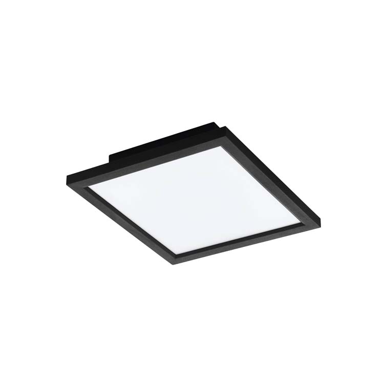 Plafonnier LED vierkant aluminium 300x300mm zwart/wit 1790LM incl.