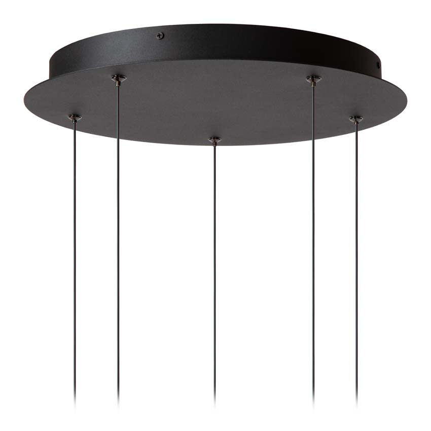 Lucide Premium Calina - Suspension - Ø41,9cm - LED dimmable - CCT - 5x7,4W 2200K/3300K - Noir