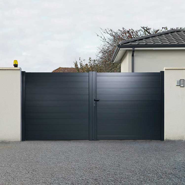 Dubbele draaipoort Palermo alu antraciet 350x175cm