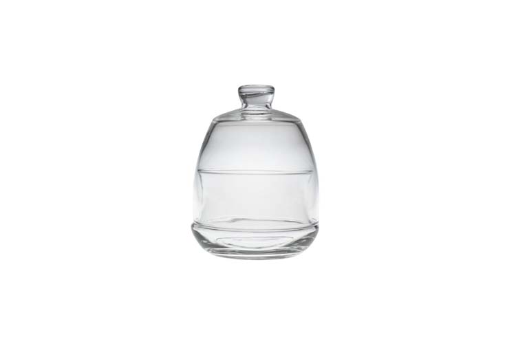 Potje met stolp erop glas H11.9 cm