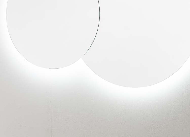 Miroir Cloud rond LED + anti-buée Ø60+Ø80cm