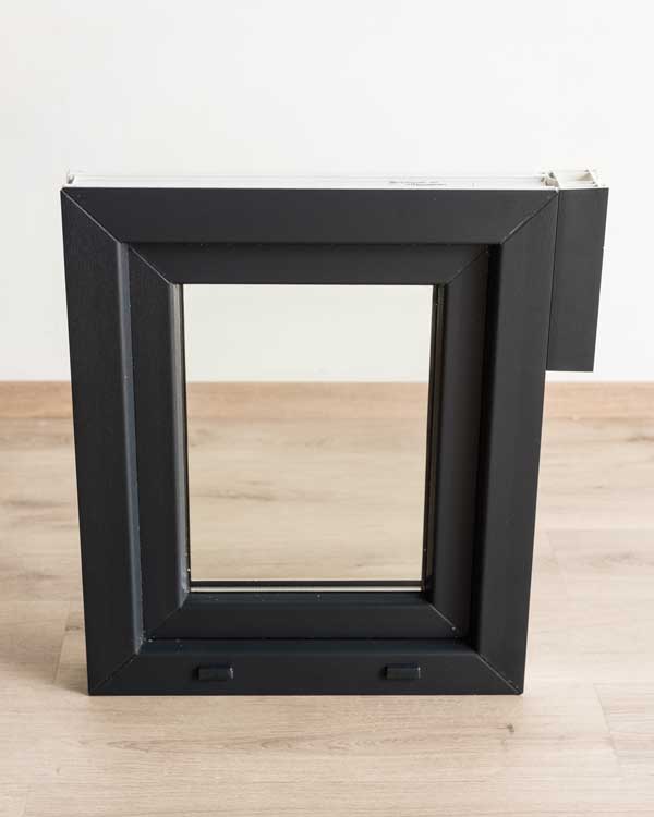 Profilé d'élargissement 50mm antrac/blanc 2M Deceuninck