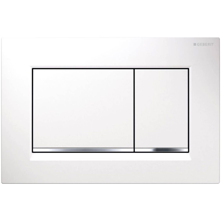 Plaque de commande Geberit Sigma30 blanc compatible avec UP320 réservoirs de chasse