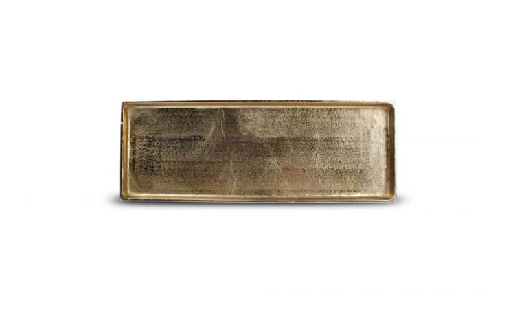 Plat décoratif Charm or 37x14 cm