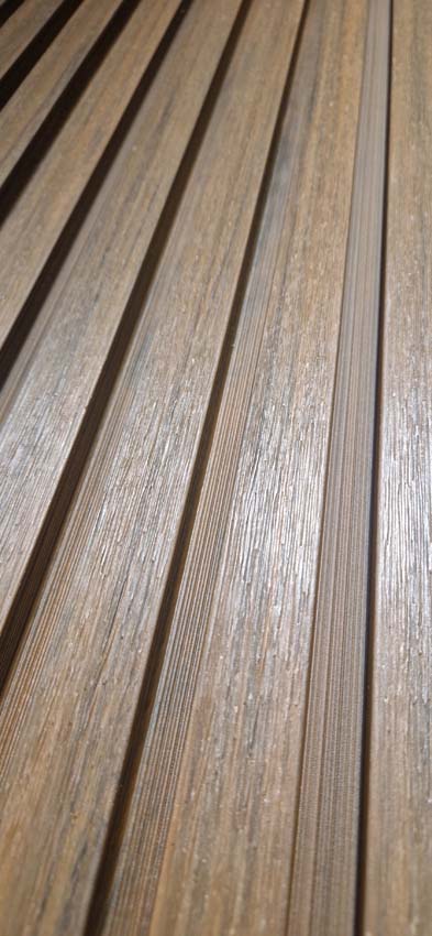 Panneau de façade Line up Liam WPC brun foncé 13,5x290x2,5cm