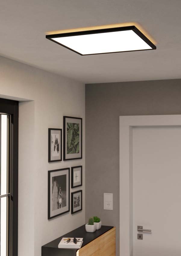 Plafonnier - Noir - 50x50cm  - LED - 1x14W - 2700-6500K - IP44