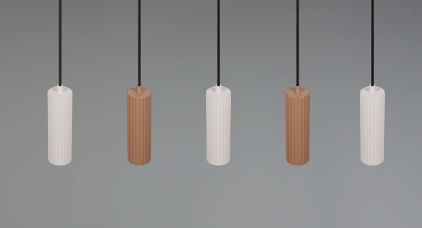 Suspension - Café - 85x9x150cm - Dimmable - GU10 - 5x10W