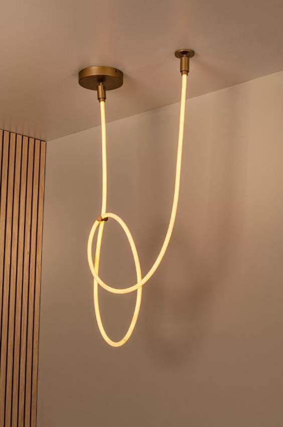 Lucide Vibes Janderin - Plafondlamp - LED Dimbaar - CCT - 1x36W 2200K/3300K - Champagne