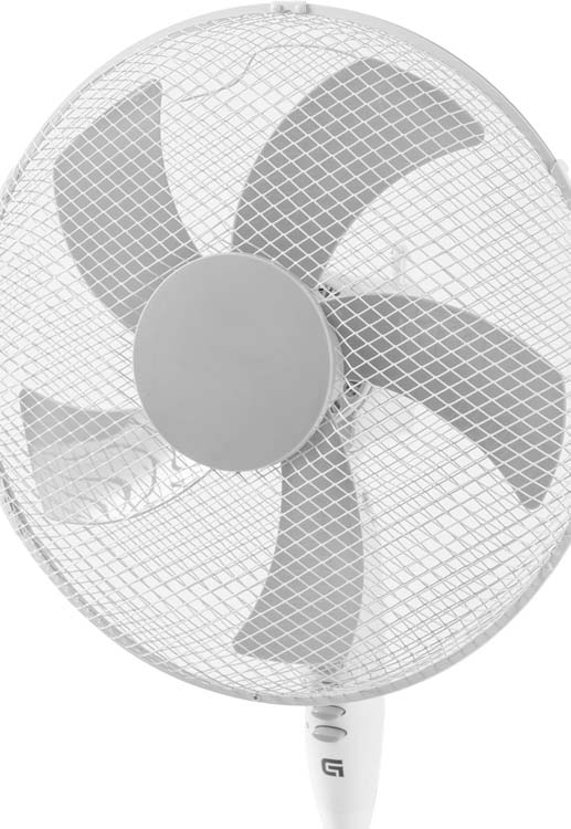 Ventilateur sur pied à 3 vitesses blanc 50 W
