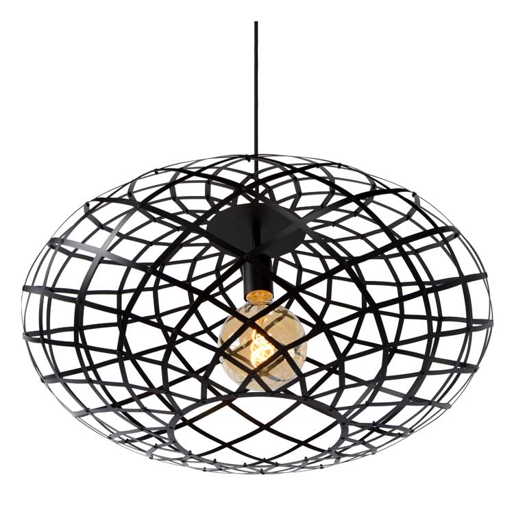 Lucide WOLFRAM - Suspension - Ø 65 cm - E27 - Noir