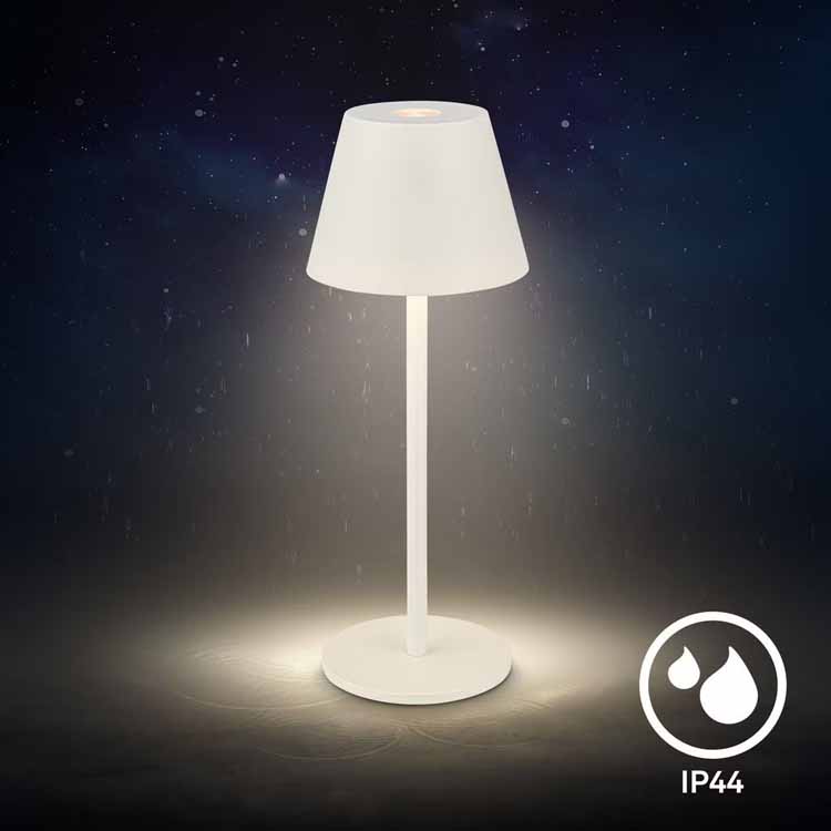 Tafellamp Salori - wit - 14.2cm - dimbaar - LED - 2.1W - 2700K - IP44 - USB