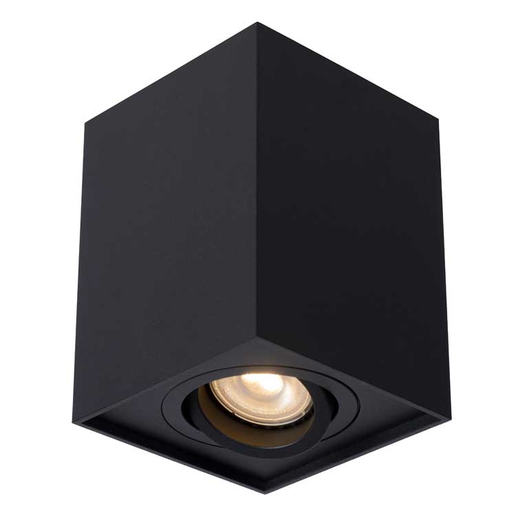 Lucide TUBE - Spot plafond carré - GU10 - Noir
