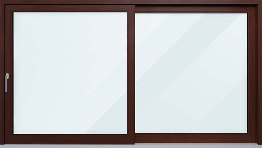 Hefschuifraam hout Meranti Ribe Lapacho  L>R Br3000 x H2150 mm
