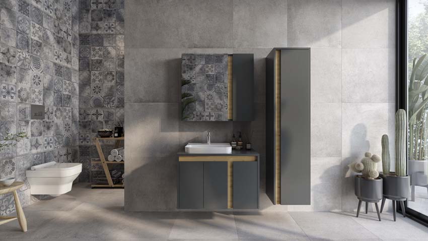 Vloer- en wandtegel Village lichtgrijs 60x60cm