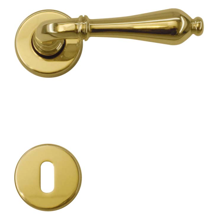Poignée de porte pro pescara cuivre rosace barbe