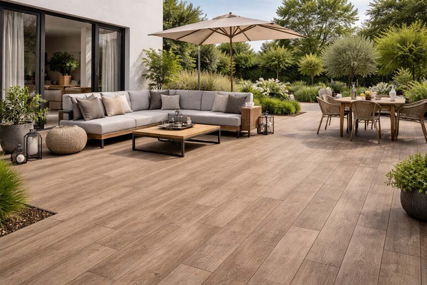 Dalle de terrasse Bryce aspect bois 30x120cm