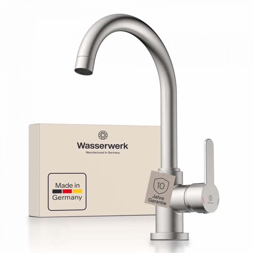 Robinet de cuisine Wasserwerk WK 5 aspect inox