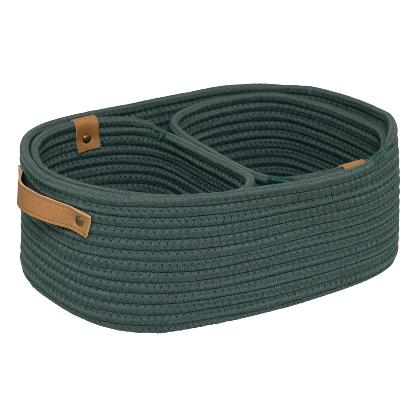 Set de paniers Solane vert 35,5x25x12 cm 3 pièces