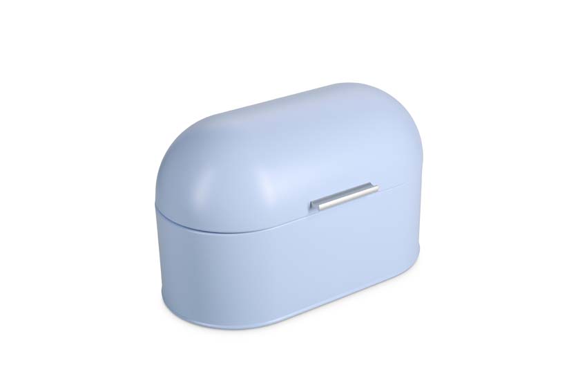 Boîte à pain métallique bleu clair 33,5x18x21,5cm