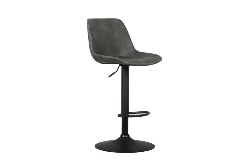 Chaise de bar Nice gris mat