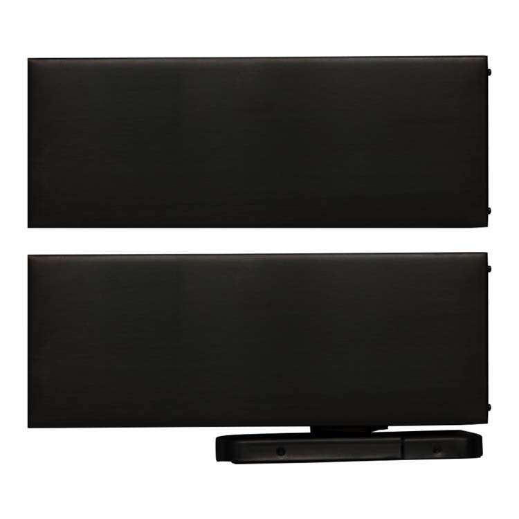 Porte intérieure vitrée Night mat 78x200cm + système pivotant noir