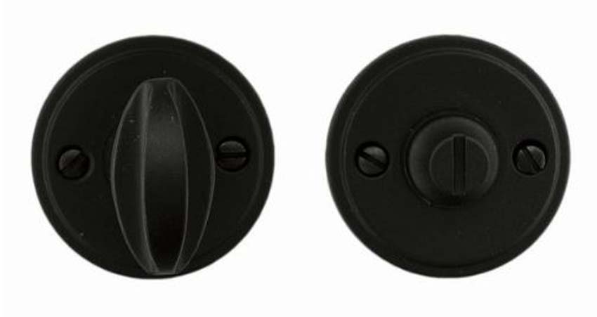 WC-garnituur pro Rond Retro 48mm plat zwart