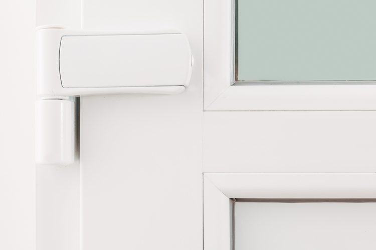 Buitendeur halfglas PVC 3 dubbel helder glas wit 980x2180mm linkstrekkend