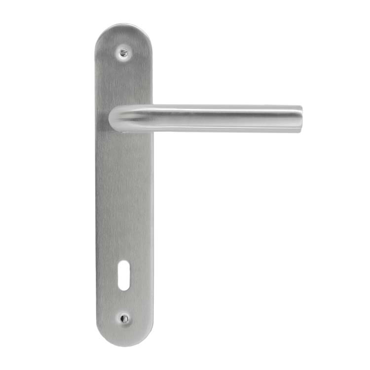 Deurkruk pro lucera 19mm inox plus plaat