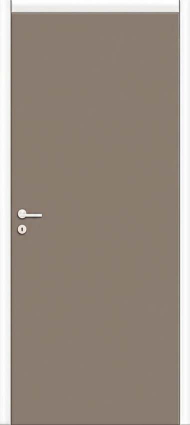 Complete binnendeur Invisible Flat Senso taupe 201,5x63cm tubespaan links + deurkast wit 30cm