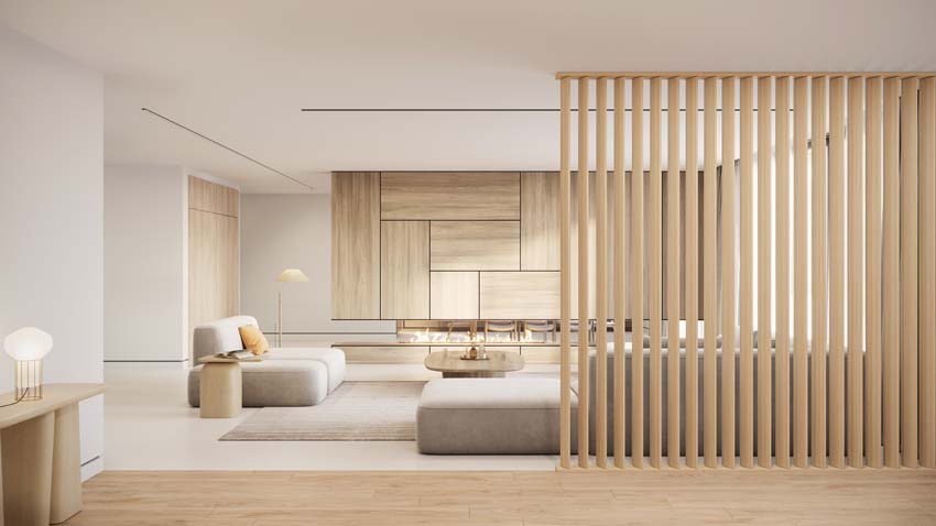 Roomdivider Line up Separo Maestro brun moyen 12x277x3,6cm