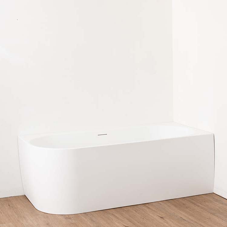 Baignoire d'angle Hero mat blanc droite 180x80cm