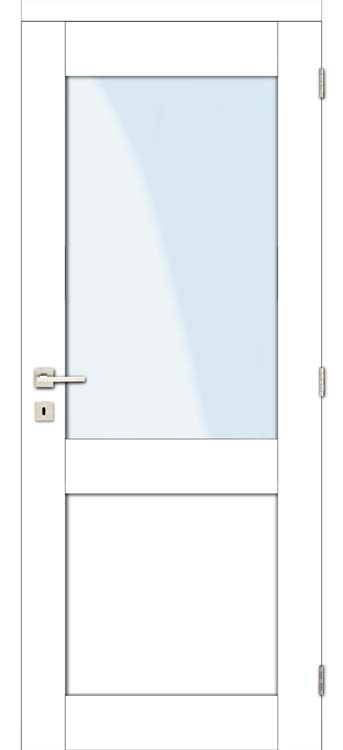 Bloc porte palladium blanc 1R verre claire 83x201.5 cm