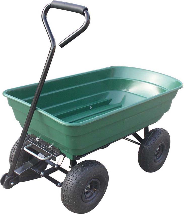 Chariot à main Turfmaster avec benne basculante 250kg