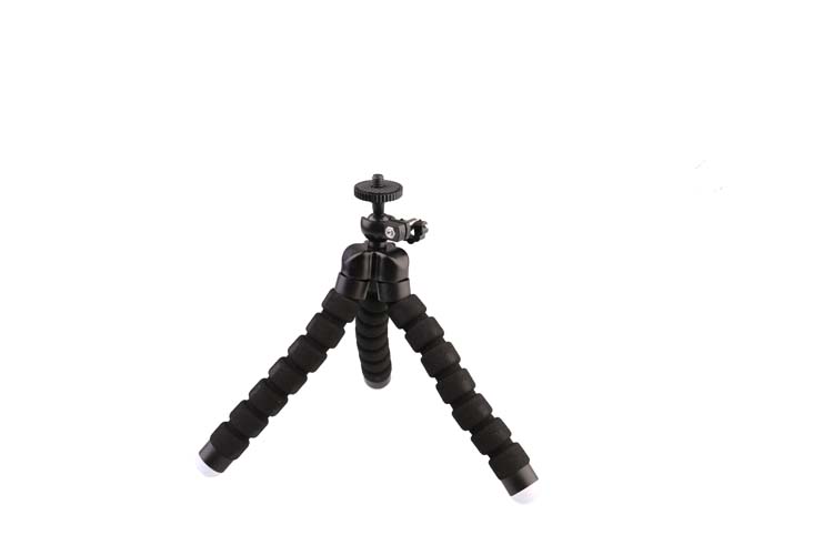 Camera vlog avec trépied et selfiestick noir