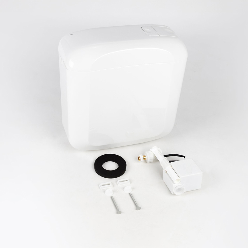 Réservoir de chasse 3/6 litres blanc brillant à double chasse