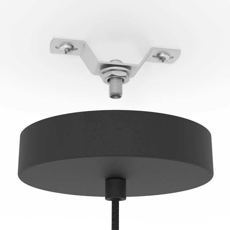 Lampe suspendue Roma E27 noir