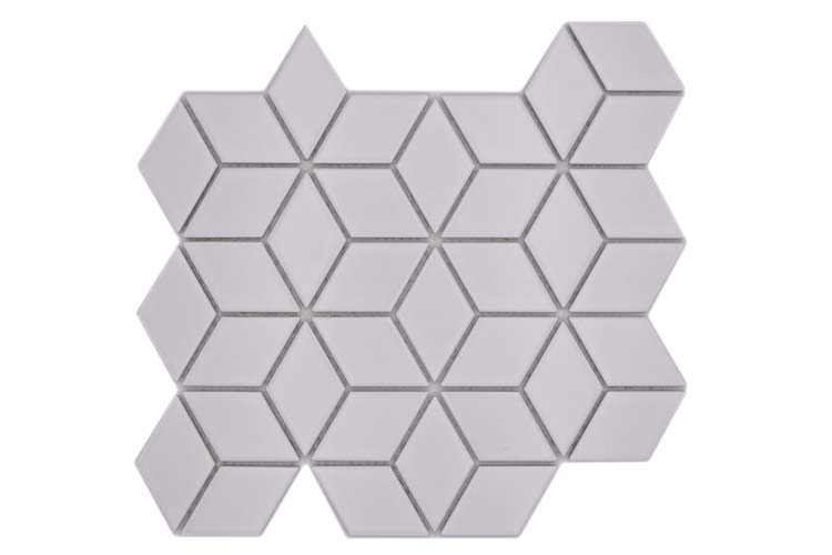 Mosaïque Kubus blanc mat 26,6x30,5cm