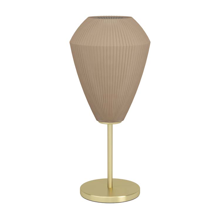 Lampe de table pied en or verre satiné E27 H 46cm