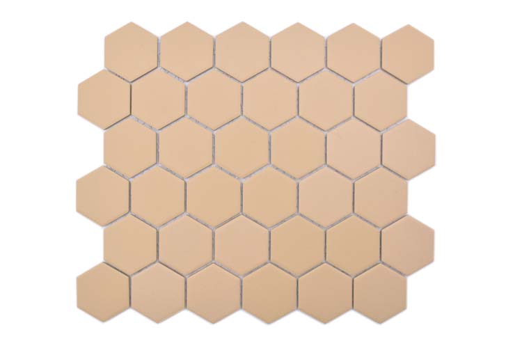 Mosaïque hexagone ocre orange 32,5 x 28,1 cm