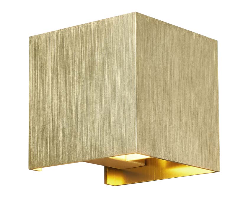 Applique murale - or brossé - 9,7x9,7x9,7cm - dimmable - G9 - 1x40W