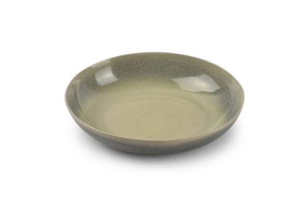 Assiette creuse Flint vert/gris 22 cm