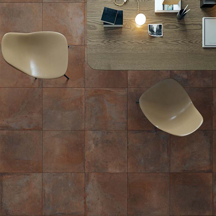 Carrelage de sol et mural Grunge Oxido rouille 60x60cm