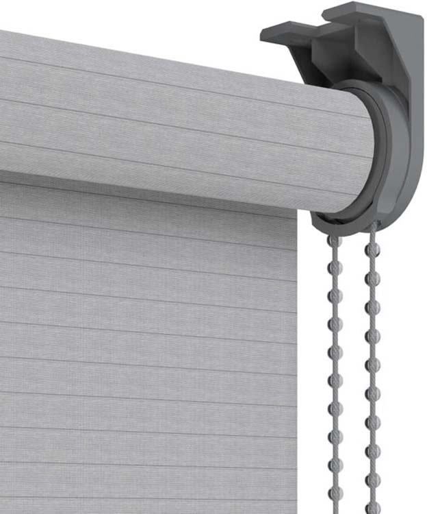 Store à enrouleur Deluxe translucide 60x190 cm blanc avec motif